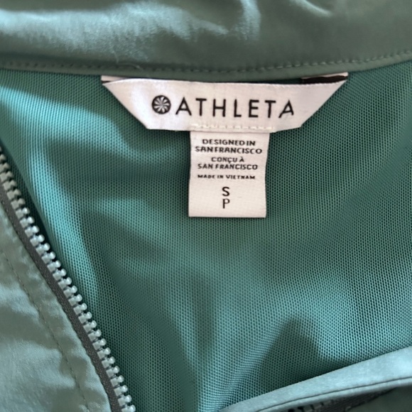 Athleta Teal Quarter-Zip Pullover with Mesh Ventilation SZ S - Picture 6 of 10